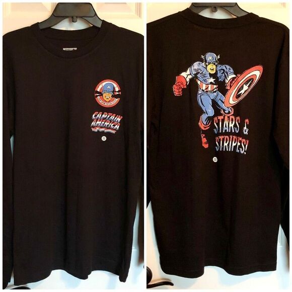 MARVEL X STANCE - NWOT Capt. America Stars & Stripes LS Tee. Mens M/Ladies L - Picture 2 of 16